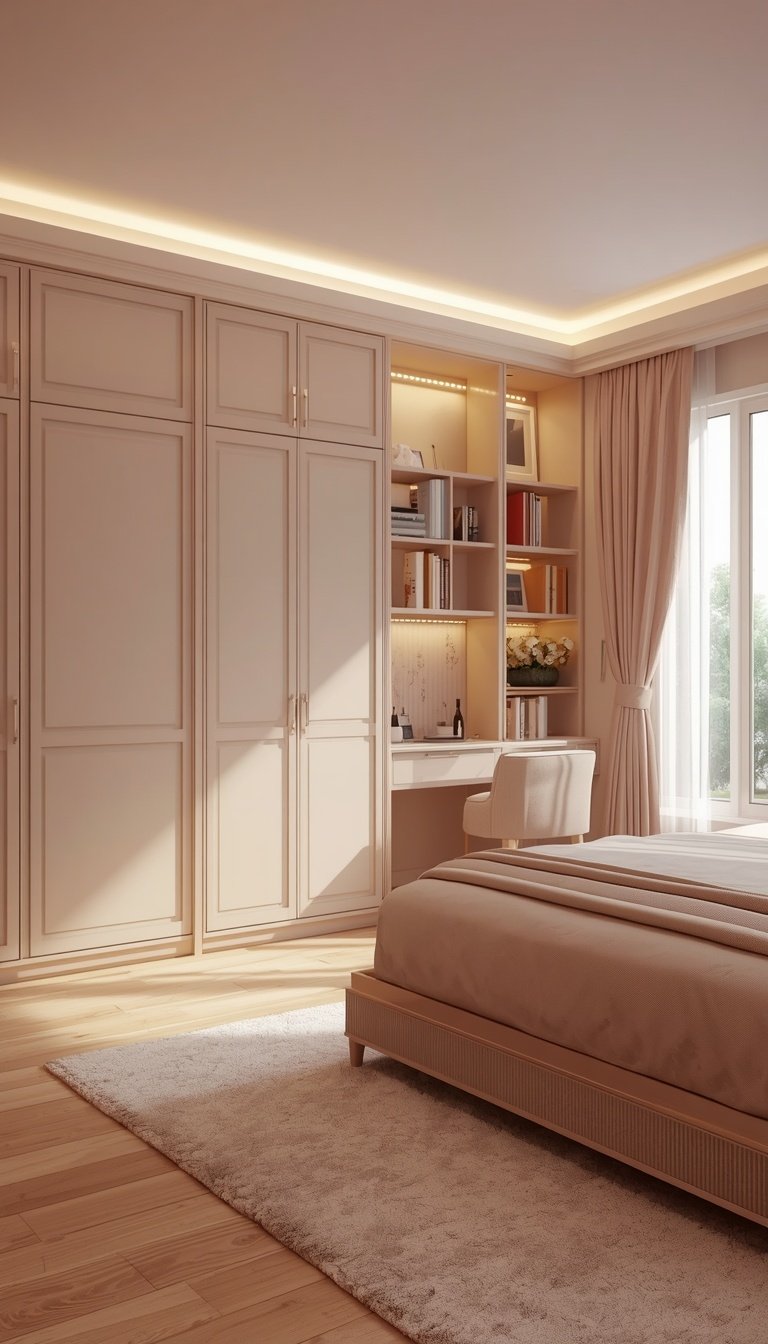 Lucid origin Ultra photorealistic modern luxury kids bedroom for a girl  Elegant soft beige a 0
